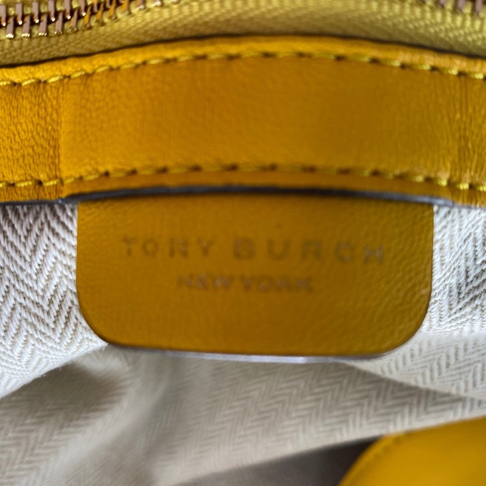 Tory Burch Zoe Tie Bag Floral Quilted Padded Hobo Shoulder Bag Yellow White - Picture 5 of 13